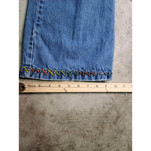 Antik Denim Women's Boho Chic Embroidered bootcut flare jeans Size 28 - Picture 7 of 9